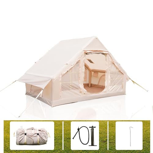 Carpa Inflable Para Camping 4 Personas, 4 Estaciones, Beige miniatura 4