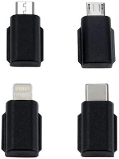 Mobile Phone Connector Adapter USB Conversion Compatible with DJI Osmo Pocket Camera,USB Adapter Micro-USB Converter Connector (Android Forward,Android Reverse,iOS,Type-c Pack of 4pcs)
