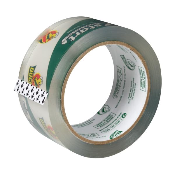 Duck EZ Start Packaging Tape, Clear Packing Tape for Mailing, Moving, Shipping & Storage, 6 Refill Rolls, 1.88 in. x 55 Yd. Each (285711)