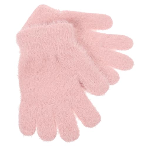 1Pair Winter Plush Mittens Warm Knit Gloves for Boys for Cold Weather Outdoor Activities Soft and Comfortable Hand Protection