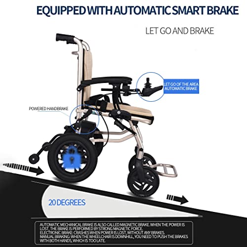 Gaslike Foldable Electric Wheelchair, Portable Super Lightweight (Weight-30Lbs) Multifunctional Mobility Aid Power Chair For Travel Outdoor Home, Durable, Long Cruising Range, Can Support 350 Pounds #TOP2