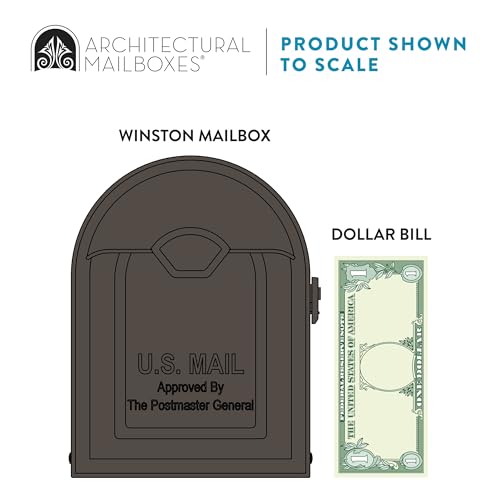 Architectural Mailboxes 8830RZ-10 Winston Post Mount Mailbox, Rubbed Bronze by ARCHITECTURAL MAILBOXES - Image 6