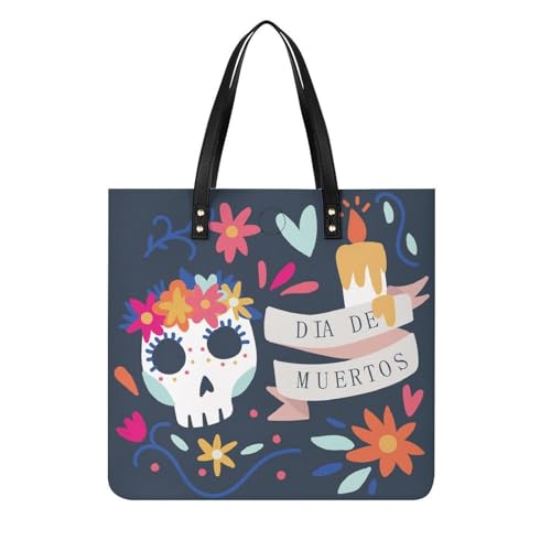 Grand sac à main squelette pour femmes, tote bag haut de gamme pour voyage et ville