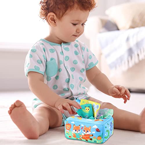 Baby Tissue Box Brinquedo Montessori,Brinquedo de caixa de lenços de bebê - Caixa de lenços de infan