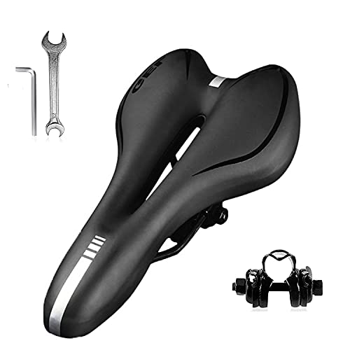 Cezmkio Mountainbike Sitz Fahrradsattel - Bequemer Fahrradsattel mit weichem Kissen für Erwachsene, fit für Mountainbike, Heimtrainer und Rennrad (Black) Cover