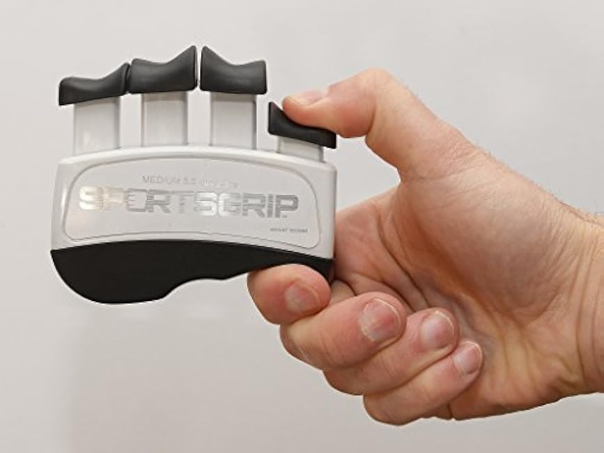 Hand and Finger Exerciser (Medium - 5lbs / 2.3kg) ¨C Best Ergonomic Finger Strengthener to Improve Grip for All Sport Athletes