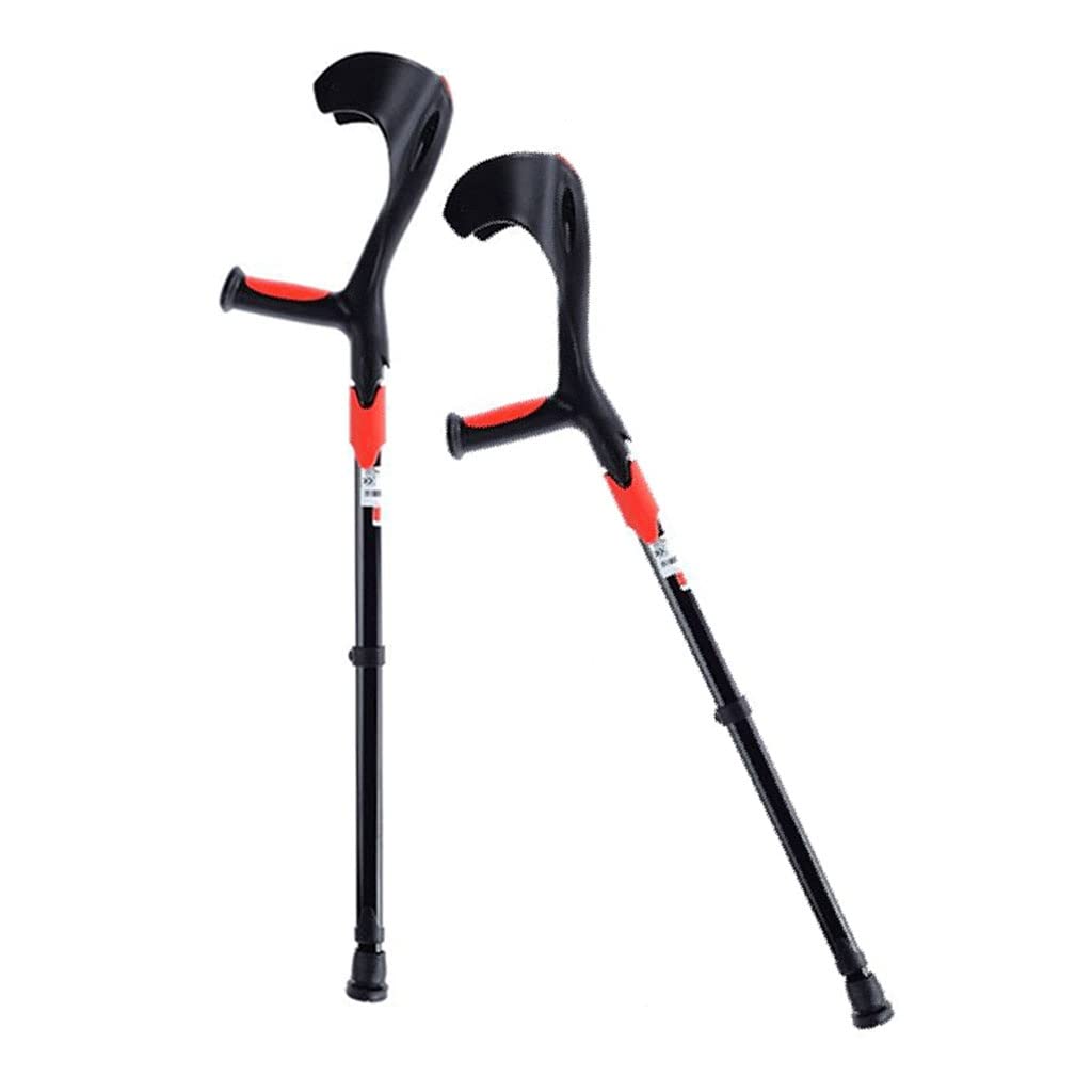 Bastón Muleta con Fractura De Axila Ajustable Y Muleta Doble Antideslizante for Adultos con Muletas De Codo Y Bastón De Brazo for Discapacitados(Rosso)