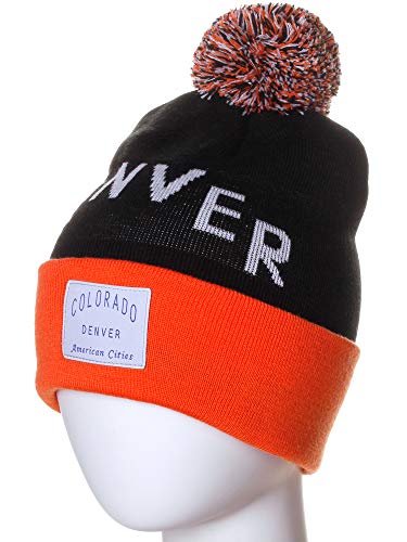 American Cities Denver Colorado Arch Letters Pom Pom Knit Hat Cap Beanie #TOP1