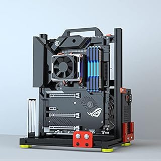 HAIHUANG DIY Computer Motherboard Case Rack, Test Bench Computer Case PC Test Bench，Vertical Overclocking Open Aluminum Frame Chassis Rack, Creative Personality ATX/M-ATX/ITX Open Chassis (ATX)