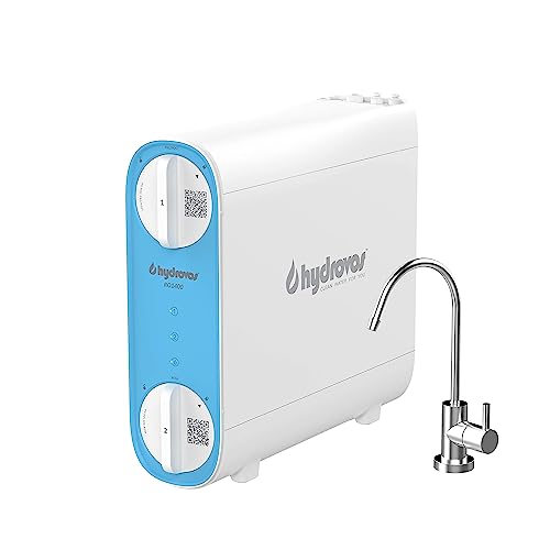 RO1 Compact Reverse Osmosis System, NSF 372 Certified No Lead, Reduces TDS, Fluoride, PFAS, Efficient 2:1 Pure to Drain, 400GPD Under Sink Tankless RO for Home Drinking Water, USA Tech Support