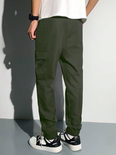 Image of Boys' Premium Cargo Jogger Pants | Soft Pilot Fabric | Stylish Printed Joggers with Side Pocket | Elastic Waist & Cuff(KBC-01)
