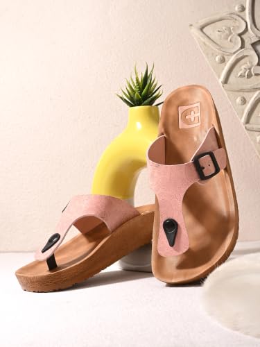 Image of DOCTOR HEALTH SUPER SOFT Women's Orthopedic Toe Ring Sandals | Adjustable Buckle Comfort Slippers | Soft Cushioned Footbed | Lightweight Anti-Skid Casual Flip Flops for Everyday Wear