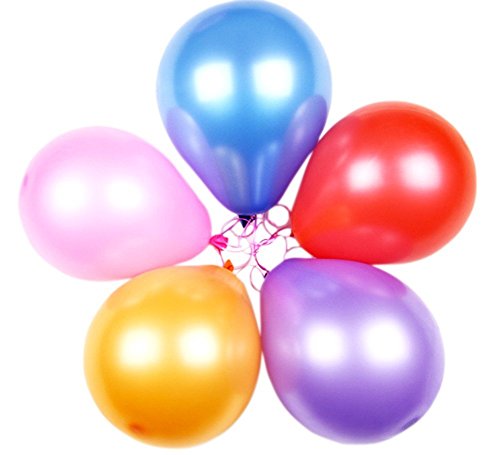 Qishi Assorted Color Balloons for Party ,Festivals - 12 inch 7 Colors 100pcs