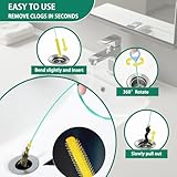 6-Pack Drain Unblocker Tool,Sink Unblocker,Drain Cleaner, Drain Snake,Toilet Unblocker,Shower Drain Unblocker,Drain Rods,Plumbing Tools,Kitchen Sink Unblocker,Bathroom Sink Unblocker(4x90cm+2x130cm) - Image 5