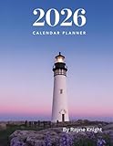 Lighthouse 2026 Calendar Planner: 12 Months, Notes, Goals, To-Do List, and More