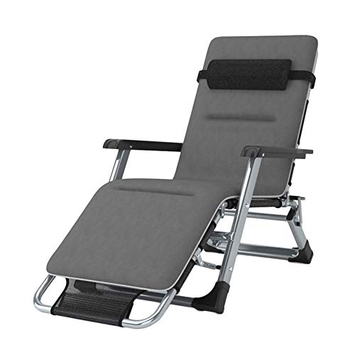 Chaise longue à gravité zéro noire pliante et portable pour extérieur supportant 200 kg