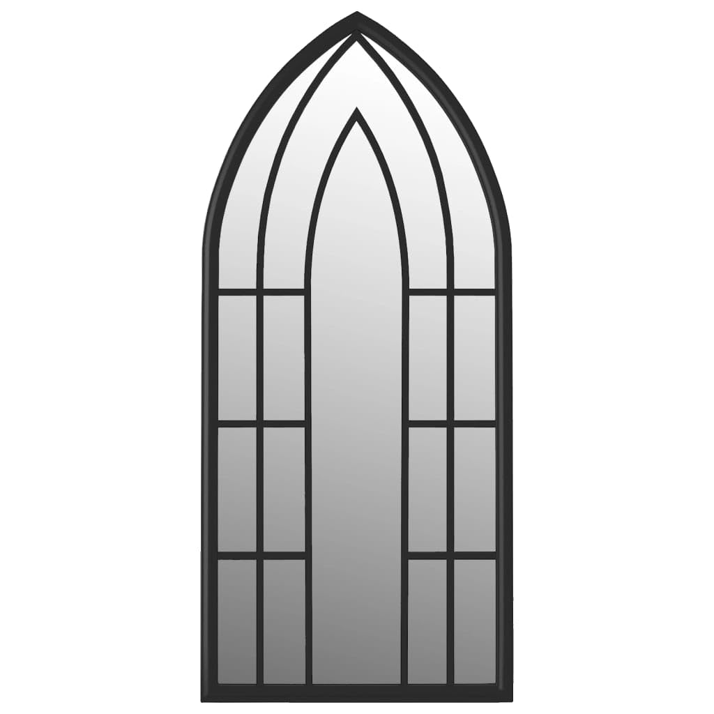 Generico Specchio da Giardino Nero 70x30 cm in Ferro per Uso Esterno,Casa e Giardino,Arredo,Specchi-318356