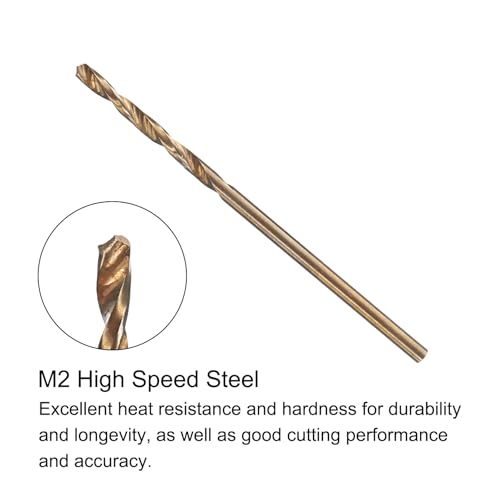 QUARKZMAN Spiralbohrer 1,5 mm, Metallbohrer set Länge 40 mm, Gold Titanium & Nitride beschichtetes bohrer HSS6542 mit 1,5 mm Geradem Schaft für Edelstahl Metall Holz, 12 Stück