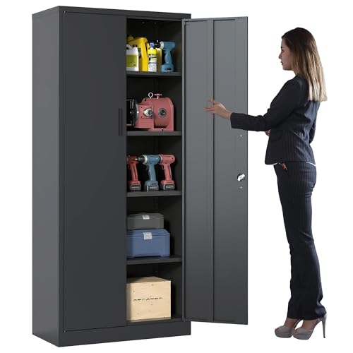 Image of Metal Storage Cabinet for Garage, Tool Cabinet, Utility Cabinet