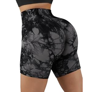 RXRXCOCO Women Gym Shorts Seamless Workout Shorts High Waisted Butt Lifting Biker Shorts