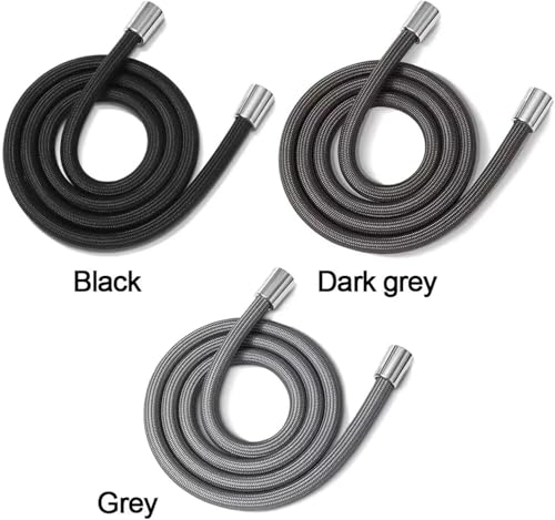 Manguera flexible de ducha de nailon universal de 1.5m gris oscuro 3