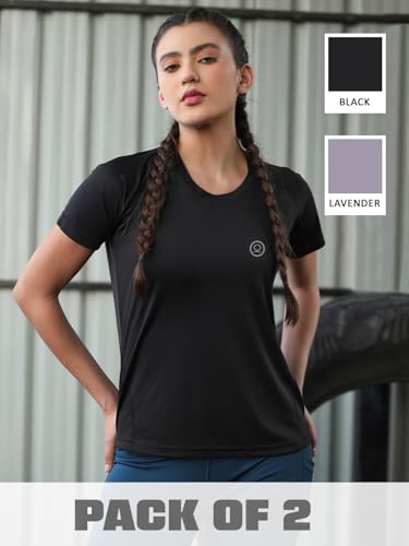 Image of CHKOKKO Gym Tshirt for Women Workout Dry Fit t Shirt Sports Tshirt Lightweight Round Neck Breathable Half Sleeve Activewear Mesh Running Yoga Tops for Woman