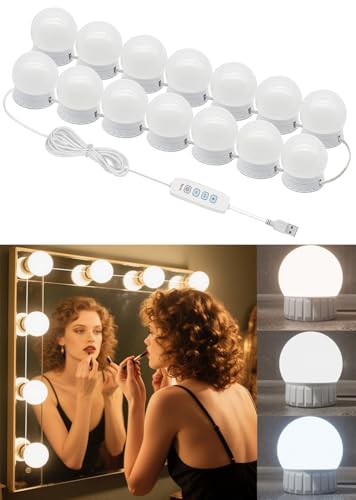 LED Vanity Mirror Lights for Makeup Stick-on Hollywood Style