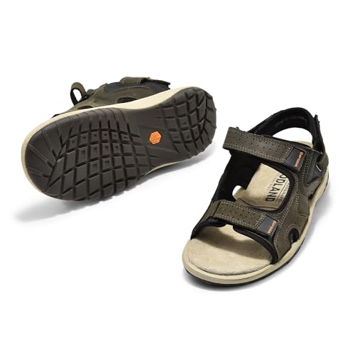 Image of Woodland Men Olive Green Sandal