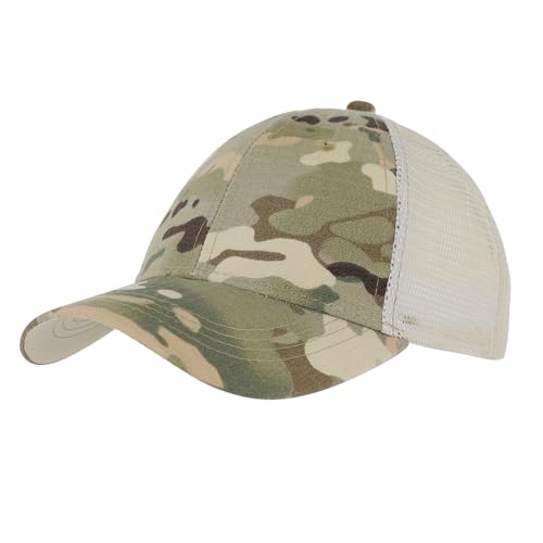 Camo Baseball Cap for Boys Girls Breathable Kids Mesh Hat Snapback Summer Beach Sun Hats Low Profile Baseball Hat