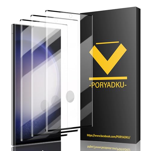 gians Tempered Glass For Samsung Galaxy S23 Ultra Screen Protector[3 Pcs], Easy installation, 9H hardness Scratch resistant, Fingerprint Compatible with S23 Ultra Glass Screen Protector
