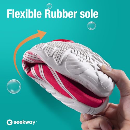 Image of SEEKWAY Mens Womens Water Shoes Quick-Dry Aqua Sock Barefoot Athletic Sports Shoes for Outdoor Beach Swim surf Walking Diving Boating Hiking Pool