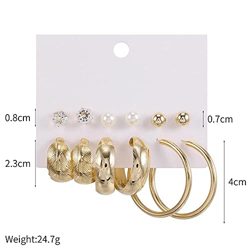Image of Shining Diva Fashion Stylish Pairs Metal Earrings for Women and Girls