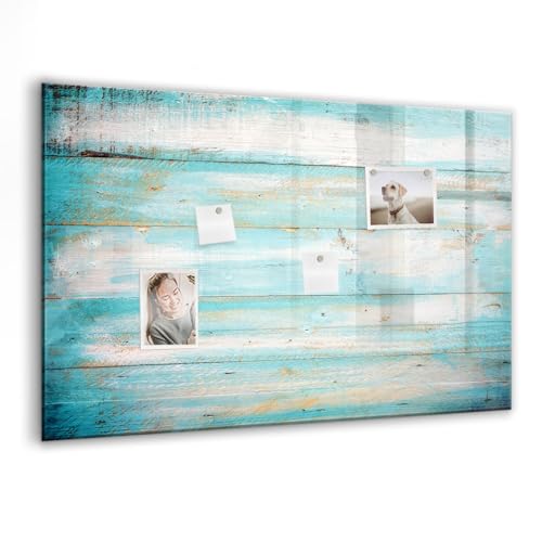 Tableau magnétique en verre pour notes et photos dans le salon