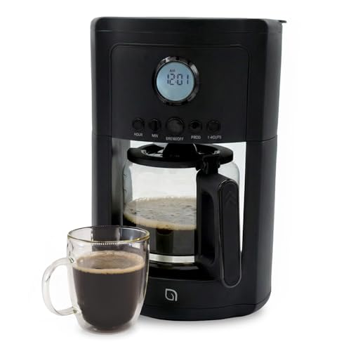WILLOW Eco Series 12 Cup Drip Coffee Maker, 24 HR Programmable Coffee Maker with Glass Coffee Pot
