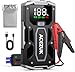 ACEZUK Arrancador de Coches 6000A, 12V Arrancador de Baterias de Coches (para 5.5L Disésel o 7.0L Gas), Jump Starter con 2.5 Inch Pantalla LCD, Clips de Seguridad Inteligentes, Luz LED