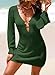Dokotoo Summer Beach Vacation Essentials Crochet Knit Cover Ups for Swimwear Women Bathing Suit Cover Ups for Women 2026 Spring Fashion Trendy Deep V Neck Summer Dresses Women's Clothing Green Large