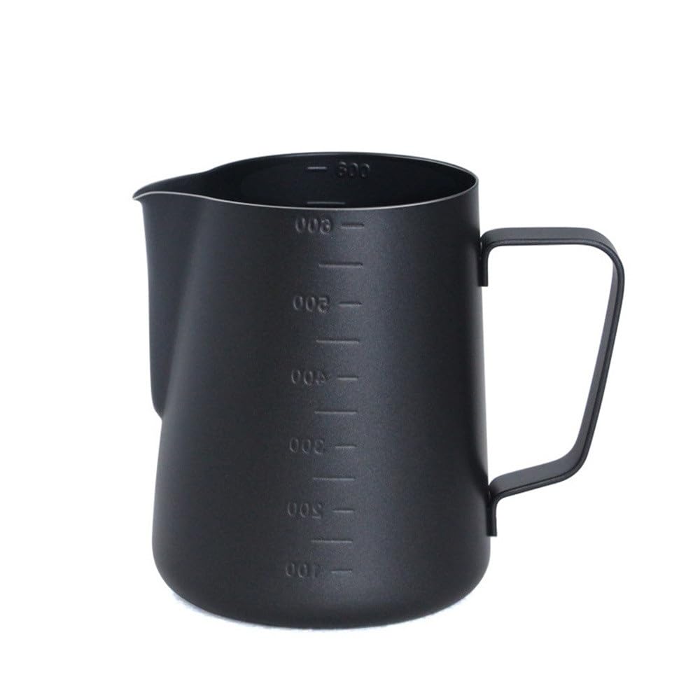 Milk Frothing Cup Double Scale Milk Froth CupMeasuring CupFancy Coffee Flowering Mugs(350ml)