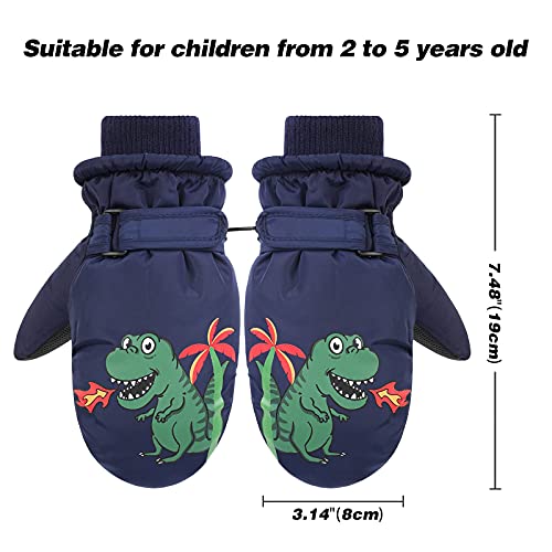 QKURT Guanti da sci per Bambini, Guanti da neve Invernali Antivento per Bambini Guanti Caldi da Bambina per Bambini da 2 a 5 Anni Slittino Snowboard Pattinaggio Ciclismo Corsa e Attività all'aperto - Image 3