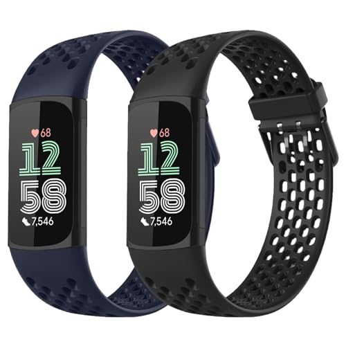 [RoSoki] oh Fitbit Charge 6 / Fitbit Charge 5 Ή VR Xgbv [v X|[coh vxg _炩 h ϊ ϋv ߉\ y E ʋC xg poh Fitb