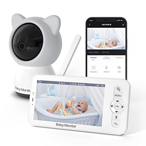 Baby Monitor with Two-Way Audio & 2K Night Vision