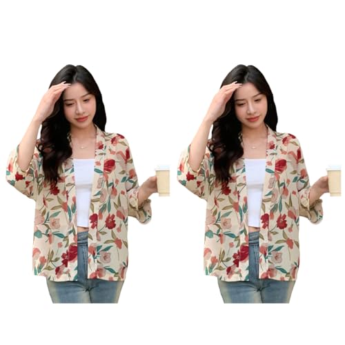 Image of TOPLOT Women's Shrug | Stylish Layering Top | Floral Design Shrug | Easy Wear Structure | Trendy Look Styling | Versatile Casual & Everyday Fashion| Available in Pack of 2 (5148)