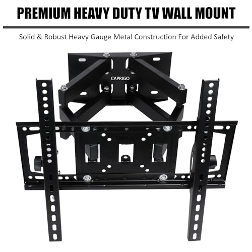Image of Caprigo Dual-Arm TV Wall Mount for 32 to 55 Inch TV's | Full Motion Adjustments - Extension, Tilt & Swivel Rotation | Universal Heavy-Duty Articulating TV Wall Mounting Bracket (M464)
