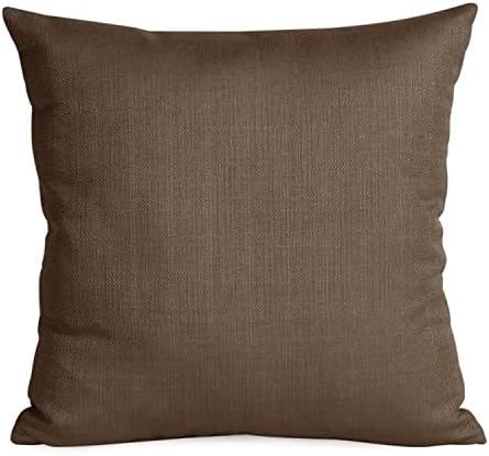 Howard Elliott Collection Fluffy Square Throw Pillow, Premium Stuffer Decorative Comfortable Sleeper Cushion, Soft Square Pillow Insert for Bedroom, Couch & Sofa, 20 x 20 Inch, Sterling Chocolate