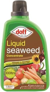 1L Liquid Seaweed Concentrated Multi-Purpose Feed |Organic & natural for the stimulation of vigorous & healthy growth For use on plants, shrubs & vegetables ,Makes up to 300litres