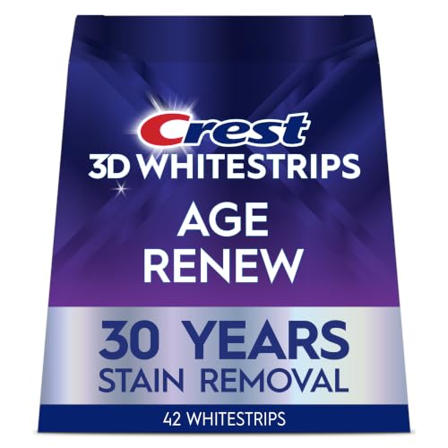 Image of 3DWhitestrips Age Renew At-Home Teeth Whitening Kit, 21 Treatments, 25 Levels Whiter, Removes 30 Years of Stains