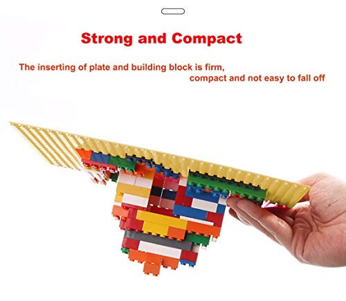 Image of LVHERO 16 Pcs Classic Baseplates Building Plates for Building Bricks 100% Compatible with All Major Brands-Baseplate, 10 inch x 10 inch (Multicolored)