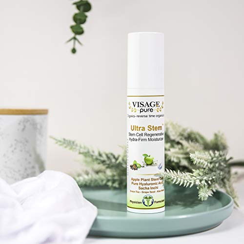 Visage Pure Ultra Stem Regenerative Moisturizer - Organic - Physician Formulated - Research Supported -Natural Extra Strength Stem Cell Moisturizer. Prevents Superficial Wrinkles and Deep Skin Aging