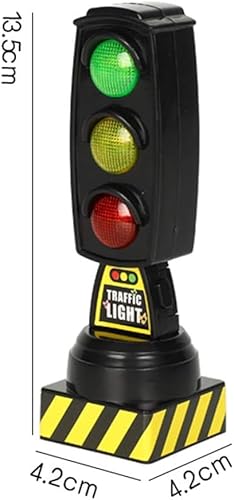 Rosojodg Black Mini Road Safety Signs Traffic Signal Traffic Lights Pretend Play Early Educational for Christmas Birthday Gifts Xmas Stocking Fillers