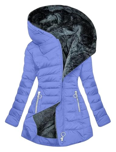 LIYUN Women's Fur Jacket Windproof Jackets With Long Sleeves And Pockets - Girls