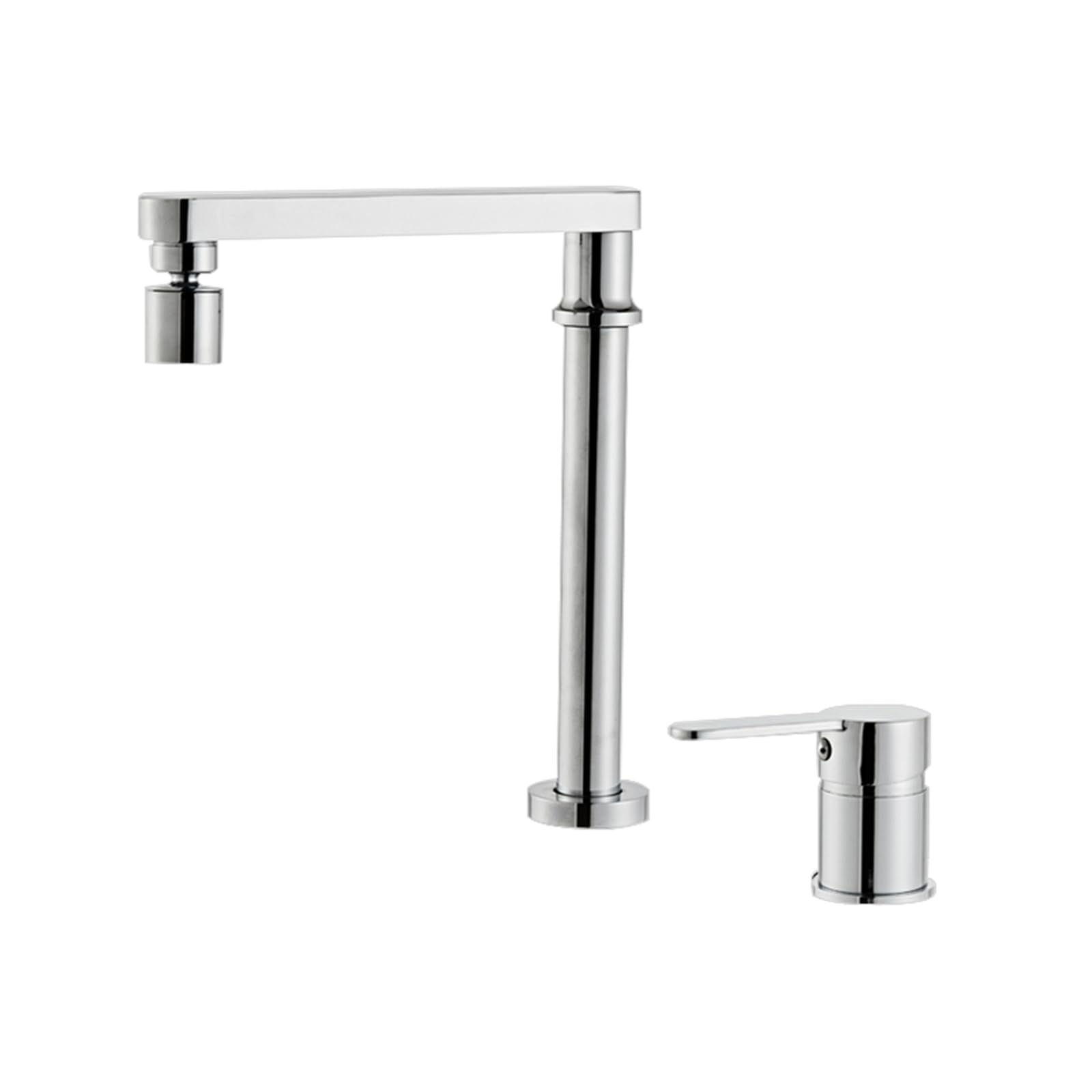 ZYCHSJXA Chrome Kitchen Tap Ideal for Window Installation Sink Taps 360° Rotatable Caravan Mixer Lift Faucet-Dual Mode